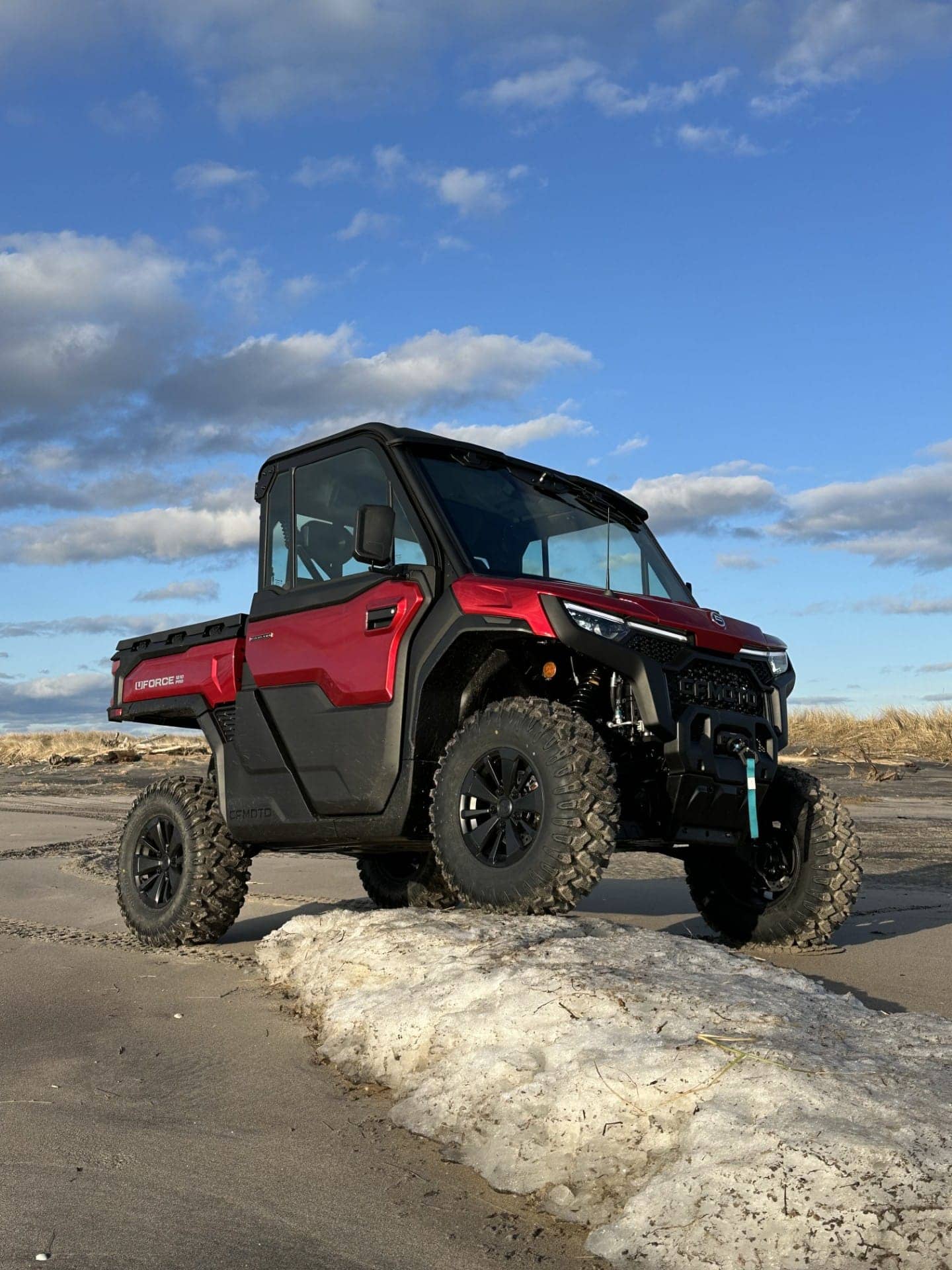 Side-by-side on the beach